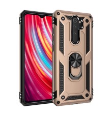 Xiaomi Redmi Note 8 Pro Kılıf Sofya Yüzüklü Silikon Kapak - Gold