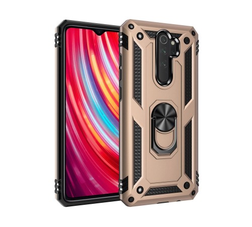 Xiaomi Redmi Note 8 Pro Kılıf Sofya Yüzüklü Silikon Kapak - Gold