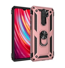 Xiaomi Redmi Note 8 Pro Kılıf Sofya Yüzüklü Silikon Kapak - Rose