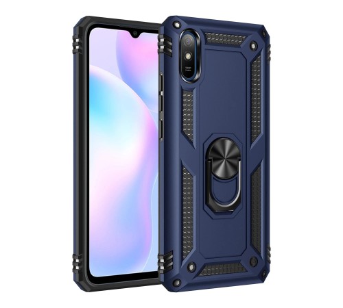 Xiaomi Redmi 9A Kılıf Sofya Yüzüklü Silikon Kapak - Lacivert Xiaomi Redmi 9A Kılıf Sofya Yüzüklü Silikon Kapak - Lacivert