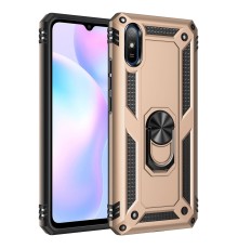 Xiaomi Redmi 9A Kılıf Sofya Yüzüklü Silikon Kapak - Gold