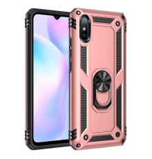 Xiaomi Redmi 9A Kılıf Sofya Yüzüklü Silikon Kapak - Rose