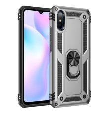 Xiaomi Redmi 9A Kılıf Sofya Yüzüklü Silikon Kapak - Gümüş