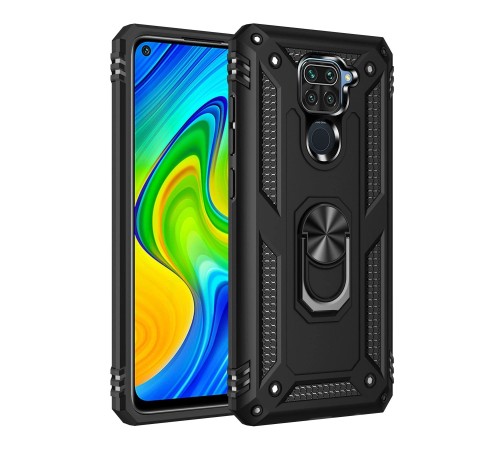 Xiaomi Redmi Note 9 Kılıf Sofya Yüzüklü Silikon Kapak - Siyah Xiaomi Redmi Note 9 Kılıf Sofya Yüzüklü Silikon Kapak - Siyah