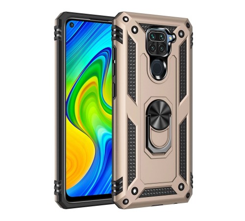 Xiaomi Redmi Note 9 Kılıf Sofya Yüzüklü Silikon Kapak - Gold Xiaomi Redmi Note 9 Kılıf Sofya Yüzüklü Silikon Kapak - Gold