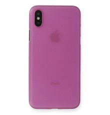 iPhone X Kılıf PP Ultra İnce Kapak - Pembe
