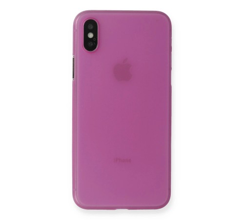 iPhone X Kılıf PP Ultra İnce Kapak - Pembe