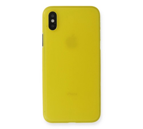iPhone X Kılıf PP Ultra İnce Kapak - Sarı iPhone X Kılıf PP Ultra İnce Kapak - Sarı
