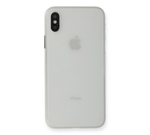 iPhone XS Max Kılıf PP Ultra İnce Kapak - Beyaz