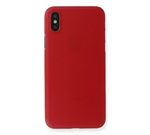 iPhone XS Max Kılıf PP Ultra İnce Kapak - Kırmızı