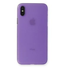 iPhone XS Max Kılıf PP Ultra İnce Kapak - Mor