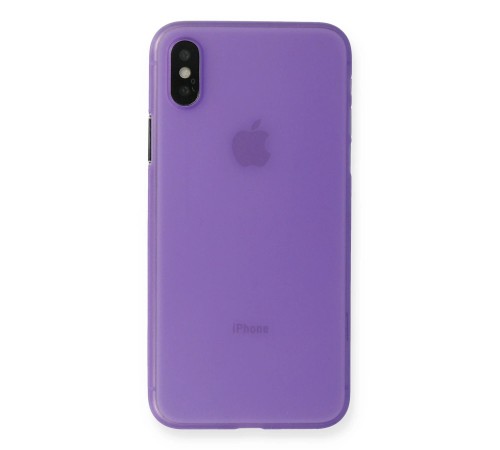 iPhone XS Max Kılıf PP Ultra İnce Kapak - Mor