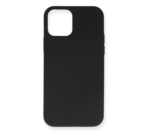 iPhone 12 Kılıf Nano içi Kadife Silikon- Siyah
