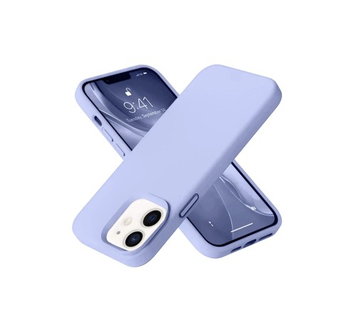 iPhone 12 Kılıf Nano içi Kadife Silikon - Lila