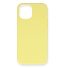 iPhone 12 Mini Kılıf Nano içi Kadife Silikon - Sarı