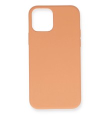 iPhone 12 Mini Kılıf Nano içi Kadife Silikon - Turuncu