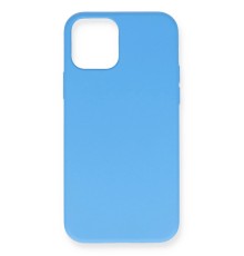 iPhone 12 Pro Max Kılıf Nano içi Kadife Silikon- Mavi