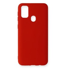 Samsung Galaxy A21S Kılıf Nano içi Kadife Silikon - Kırmızı