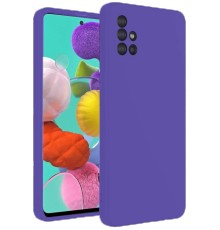 Samsung Galaxy A31 Kılıf Nano içi Kadife Silikon - Mor