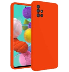 Samsung Galaxy A31 Kılıf Nano içi Kadife Silikon - Turuncu