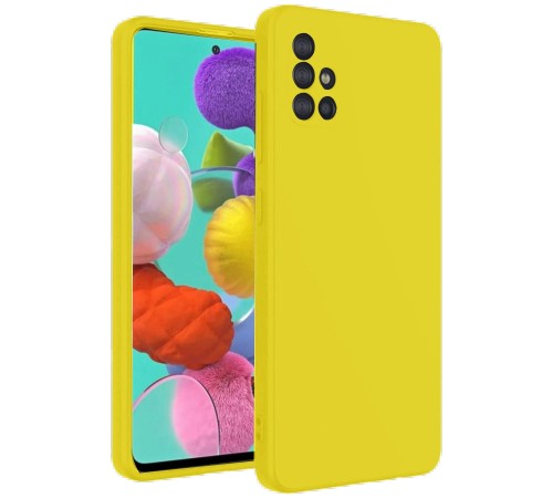Samsung Galaxy A31 Kılıf Nano içi Kadife Silikon - Sarı Samsung Galaxy A31 Kılıf Nano içi Kadife Silikon - Sarı