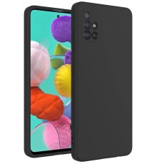 Samsung Galaxy A31 Kılıf Nano içi Kadife Silikon - Siyah