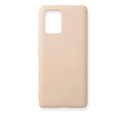 Samsung Galaxy A91 / S10 Lite Kılıf Nano içi Kadife Silikon - Pudra Samsung Galaxy A91 / S10 Lite Kılıf Nano içi Kadife Silikon - Pudra