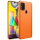 Samsung Galaxy M31 Kılıf Nano içi Kadife Silikon - Koyu Turuncu