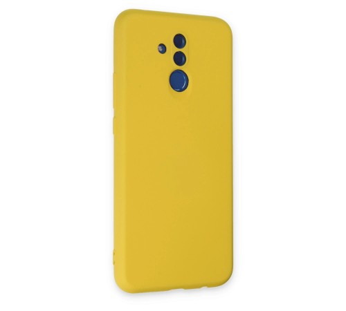 Huawei Mate 20 Lite Kılıf Nano içi Kadife Silikon - Sarı Huawei Mate 20 Lite Kılıf Nano içi Kadife Silikon - Sarı