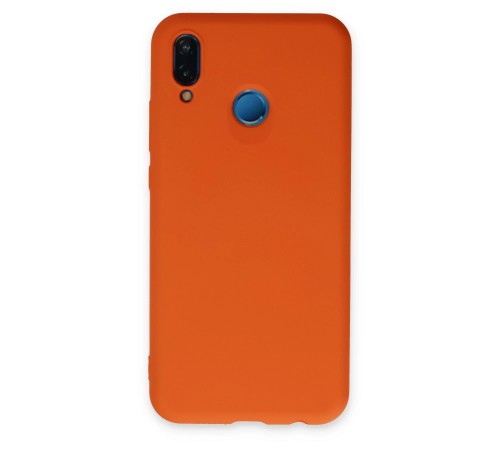 Huawei P20 Lite Kılıf Nano içi Kadife Silikon - Turuncu Huawei P20 Lite Kılıf Nano içi Kadife Silikon - Turuncu