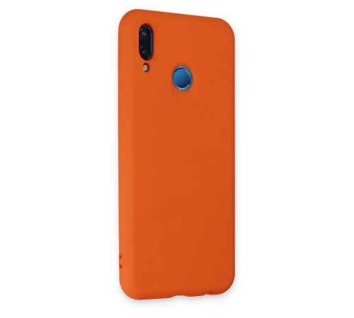 Huawei P20 Lite Kılıf Nano içi Kadife Silikon - Turuncu Huawei P20 Lite Kılıf Nano içi Kadife Silikon - Turuncu