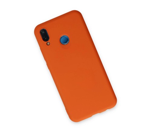Huawei P20 Lite Kılıf Nano içi Kadife Silikon - Turuncu Huawei P20 Lite Kılıf Nano içi Kadife Silikon - Turuncu