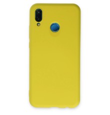 Huawei P20 Lite Kılıf Nano içi Kadife Silikon - Sarı