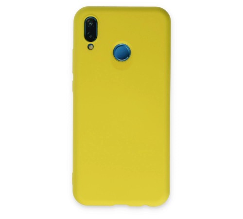 Huawei P20 Lite Kılıf Nano içi Kadife Silikon - Sarı Huawei P20 Lite Kılıf Nano içi Kadife Silikon - Sarı