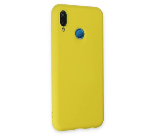 Huawei P20 Lite Kılıf Nano içi Kadife Silikon - Sarı Huawei P20 Lite Kılıf Nano içi Kadife Silikon - Sarı