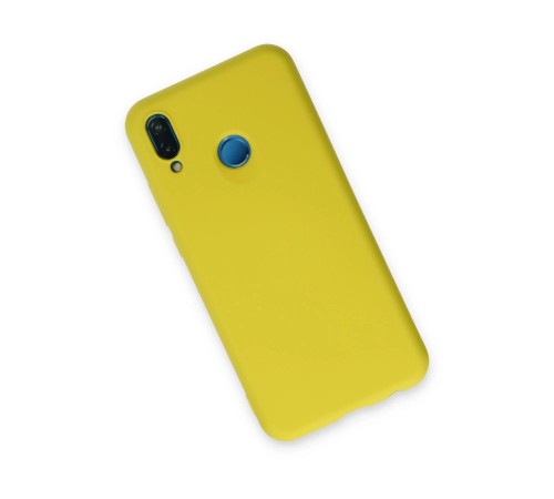 Huawei P20 Lite Kılıf Nano içi Kadife Silikon - Sarı Huawei P20 Lite Kılıf Nano içi Kadife Silikon - Sarı