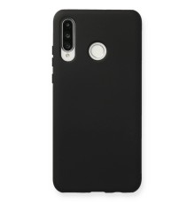 Huawei P30 Lite Kılıf Nano içi Kadife Silikon - Siyah