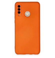 Huawei P30 Lite Kılıf Nano içi Kadife Silikon - Turuncu