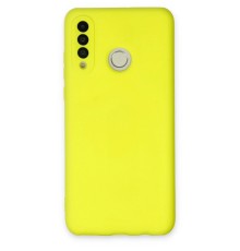 Huawei P30 Lite Kılıf Nano içi Kadife Silikon - Sarı