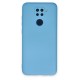 Xiaomi Redmi Note 9 Kılıf Nano içi Kadife Silikon - Mavi
