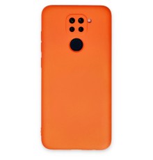 Xiaomi Redmi Note 9 Kılıf Nano içi Kadife Silikon - Turuncu