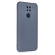 Xiaomi Redmi Note 9 Kılıf Nano içi Kadife Silikon - Gri