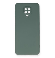 Xiaomi Redmi Note 9 Pro Kılıf Nano içi Kadife Silikon - Koyu Yeşil