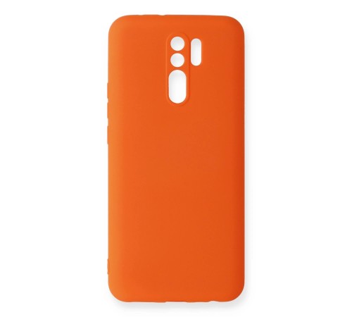 Xiaomi Redmi 9 Kılıf Nano içi Kadife Silikon - Turuncu Xiaomi Redmi 9 Kılıf Nano içi Kadife Silikon - Turuncu