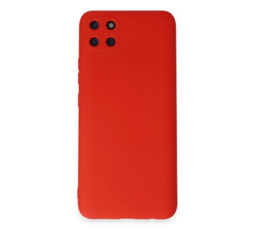 Realme C11 Kılıf Nano içi Kadife Silikon - Kırmızı Realme C11 Kılıf Nano içi Kadife Silikon - Kırmızı