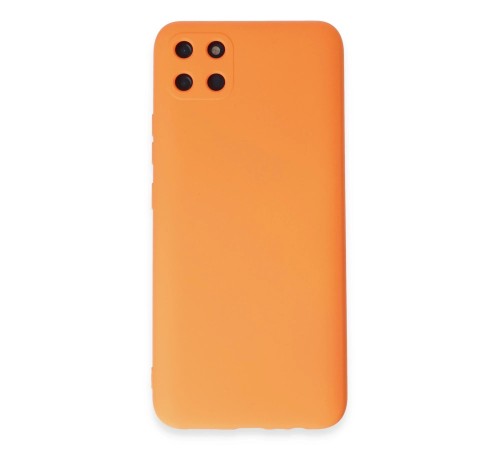 Realme C11 Kılıf Nano içi Kadife Silikon - Turuncu