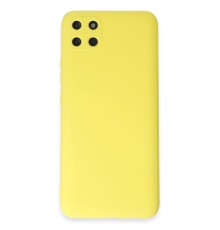 Realme C11 Kılıf Nano içi Kadife Silikon - Sarı