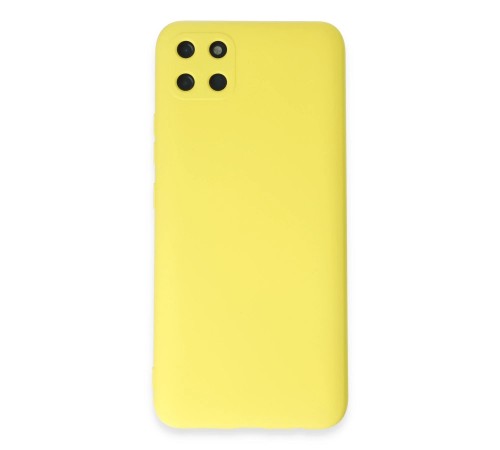 Realme C11 Kılıf Nano içi Kadife Silikon - Sarı