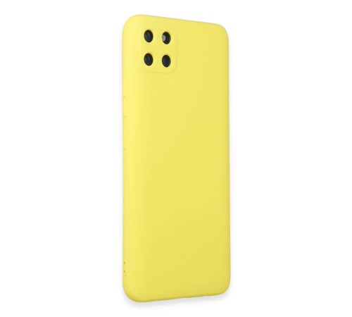 Realme C11 Kılıf Nano içi Kadife Silikon - Sarı