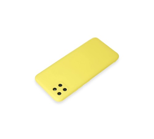 Realme C11 Kılıf Nano içi Kadife Silikon - Sarı
